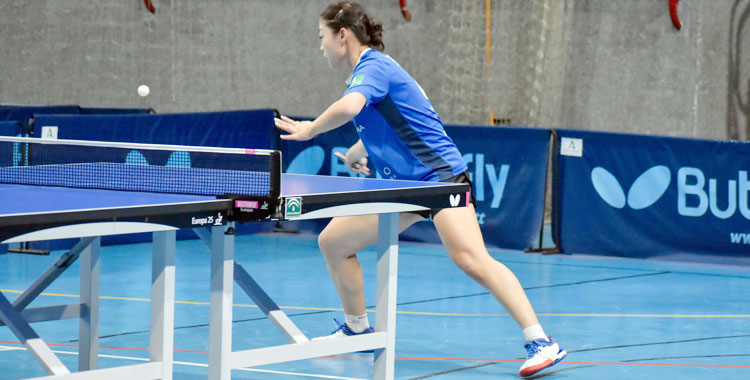 Jiaqi Meng en un duelo de este curso. Foto: Susana L. Ronchel / Priego Mujer y Progreso