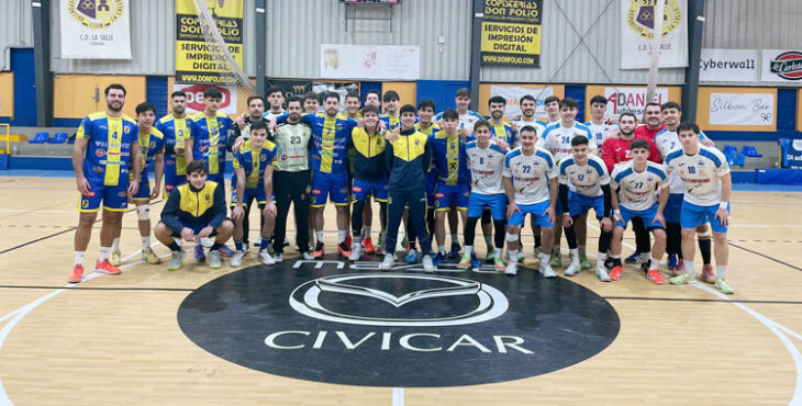 Lasalianos y palmeños, unidos en no jugar esta vez por las inclemencias meteorológicas. Foto: La Salle Balonmano