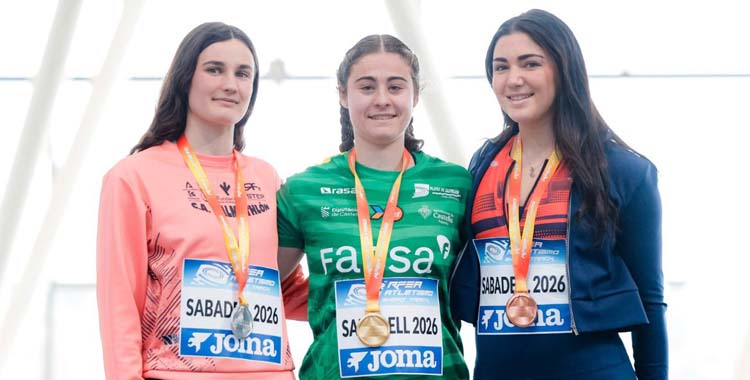 Marta Mohedo en el podio del Nacional sub23.