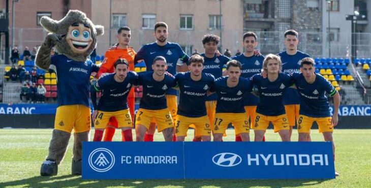 Once del Andorra en su partido del sábado ante la Real B.