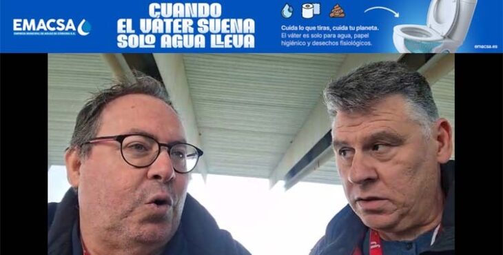 Rafa Fernández y David Jurado valorando la victoria del Córdoba ante e Leganés.