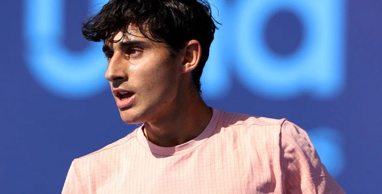 Alejandro López en un momento de los torneos. Foto: Federación Portuguesa de Tenis