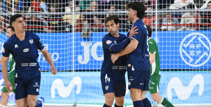 El Córdoba Patrimonio celebrando un tanto durante el último encuentro. Foto: Movistar Inter