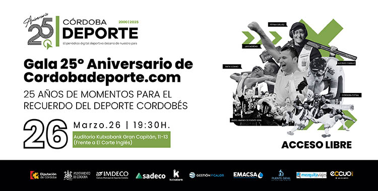 Sigue en directo la Gala del 25º Aniversario de Cordobadeporte.