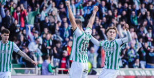 Fuentes celebra su último gol contra el Leganés.