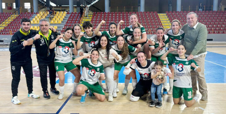 El festejo del Deportivo Córdoba Cajasur tras ganar su encuentro