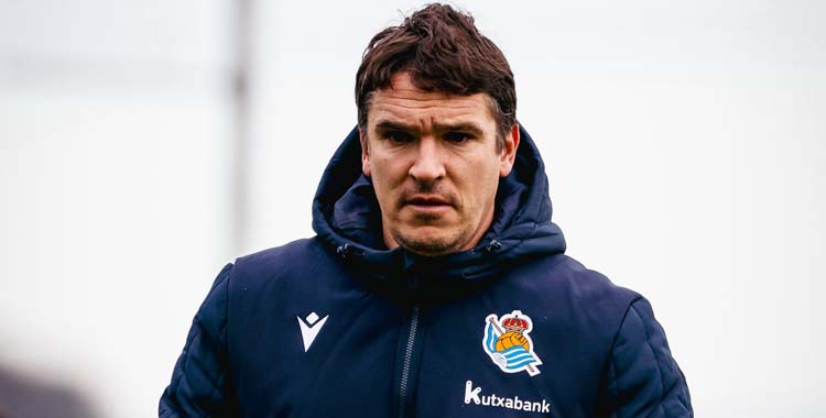 Jon Ansotegi en un entrenamiento del Sanse.