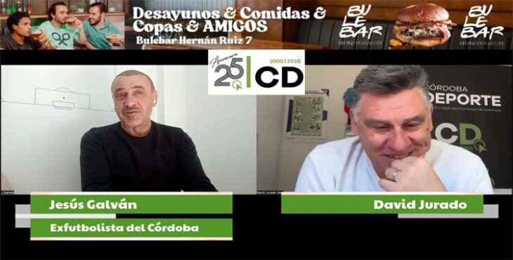 Jesús Galván durante su charla de fútbol vintage con David Jurado