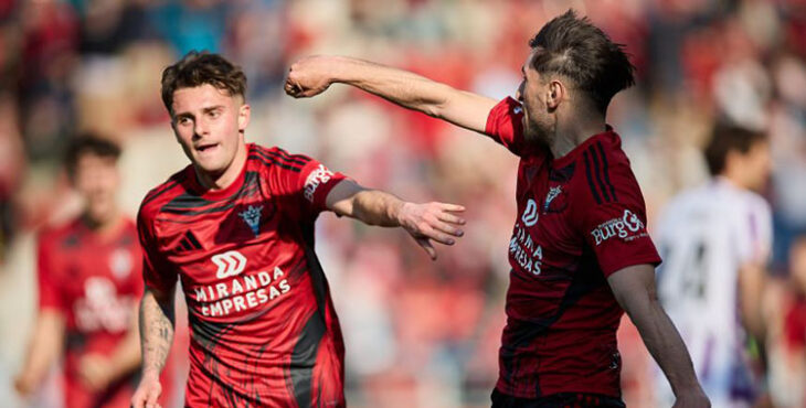 El Mirandés se dio una alegría contra el Valladolid. Foto: LaLiga Hypermotion