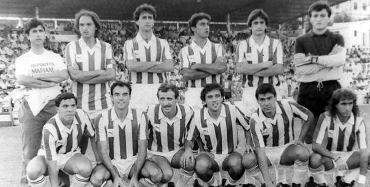 Once del Córdoba en un partido de la temporada 1986-87.
