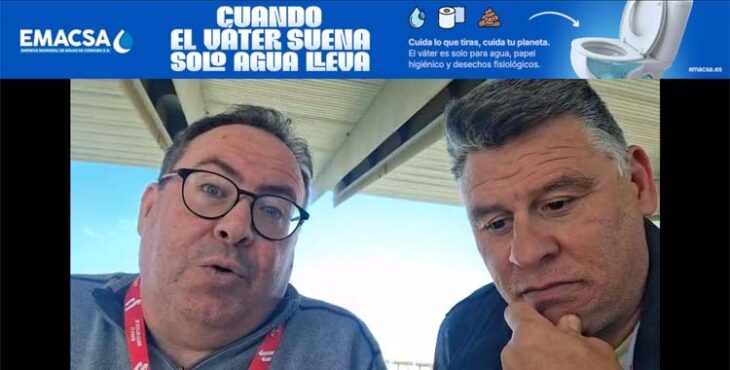 Rafa Fernández y David Jurado analizando la quinta derrota consecutiva del Córdoba CF.
