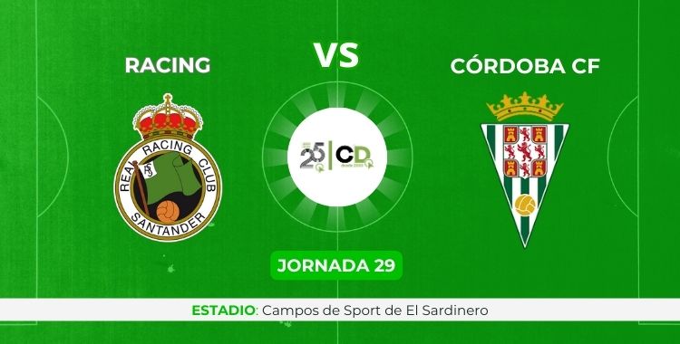 Sigue la crónica on line del Racing de Santander vs Córdoba CF.