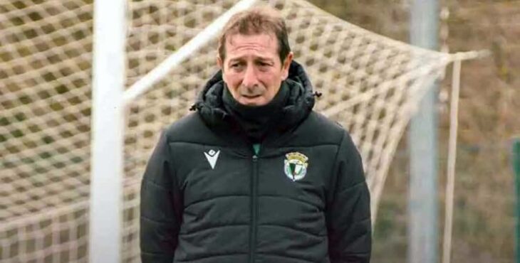 Luis Miguel Ramis en un entrenamiento del Burgos.