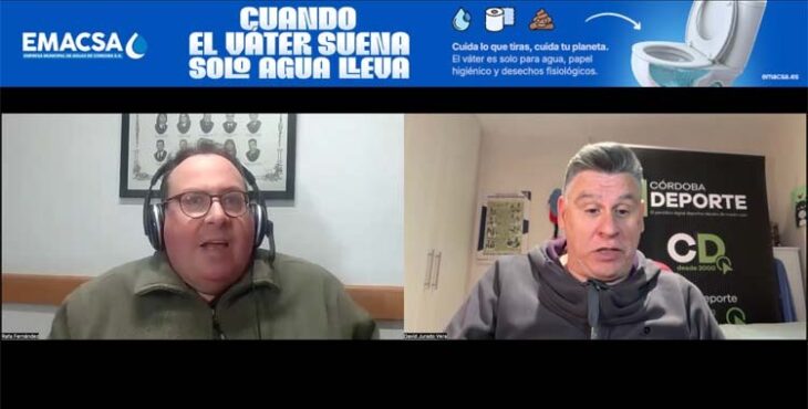 Rafa Fernández y David Jurado valorando la derrota del Córdoba CF en Santander.