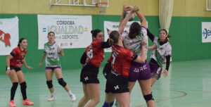 Las jugadoras disputan un balón durante un encuentro de la presente temporada.