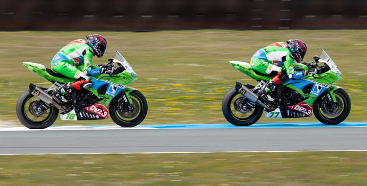 Las 'Balas Verdes' en la catedral del motociclismo, Assen