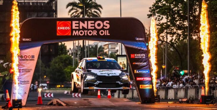 Marco Bulacia, primer líder nacional del Rally Sierra Morena.