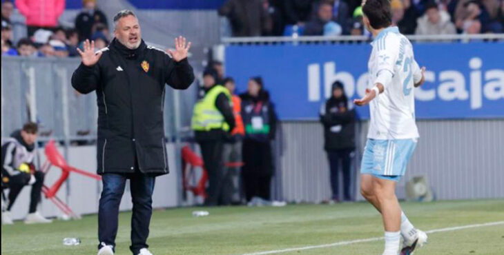 David Navarro durante un encuentro con el Zaragoza.