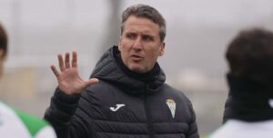 Gaspar Gálvez en un entrenamiento del Córdoba B.