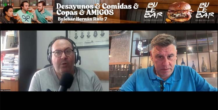 Rafa Fernández y David Jurado departiendo sobre la actualidad del Córdoba y su filial.