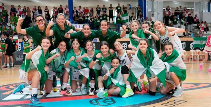 La selección de Andalucía tras una de sus victorias en el Campeonato de España por Selecciones Autonómicas. Foto: @FAB