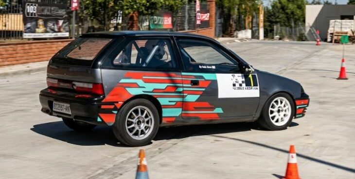 El Suzuki Swift GTi con el que venció Fran del Buey. Foto: Federación Andaluza de Automovilismo (FAA)