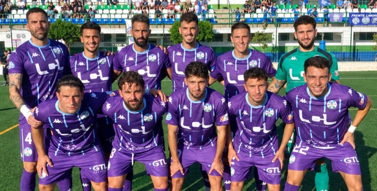 Alineación lucentina en el partido frente al Mijas Las Lagunas.