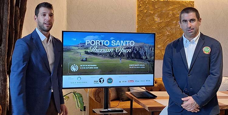 Ander Martínez junto a Rui Morris, presidente de la PGA de Portugal